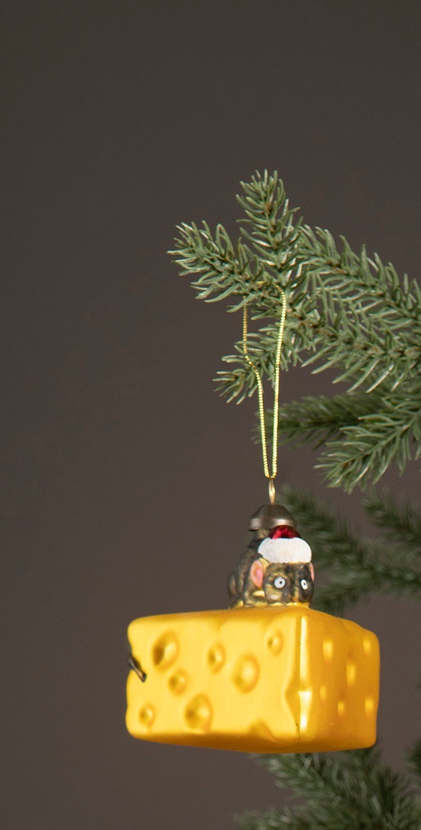 JULGRANSHÄNGE -4-pack -  OSTMUS  -  GLAS  - HÄNG - 2