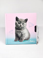 Diary with lock, Cat