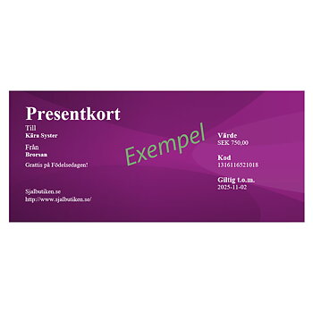 Digitalt Presentkort