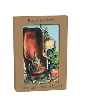 Elise Hurst : Storytime Rabbit family Trifold Card box - Kortask med 5 Pop-out-kort och kuvert