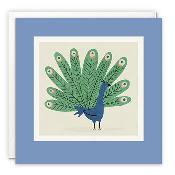 Paintworks : Peacock - kort med kuvert