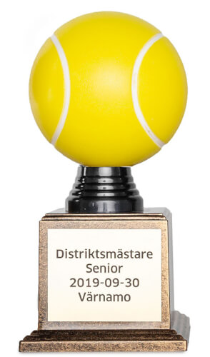 Tennisboll på antik guldsockel - 2