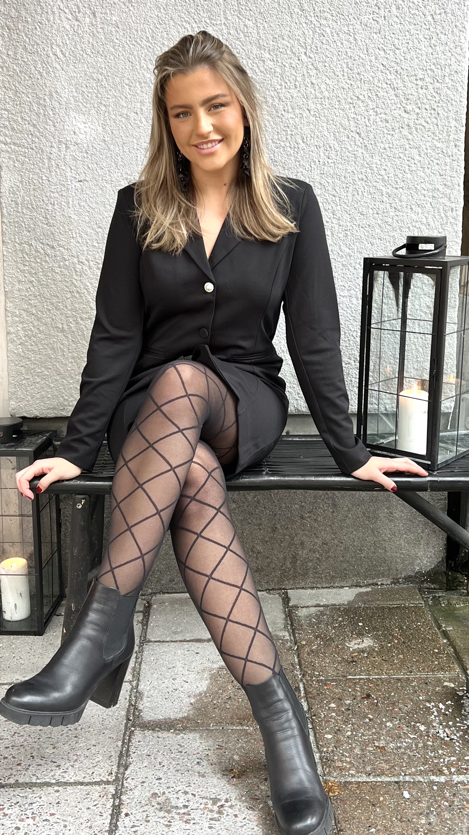 ARGYLE jacquard tight 30 Den