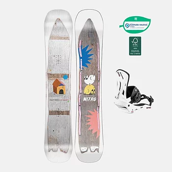 Nitro Snowboard Set - Cheap Thrills 148 + Staxx White M