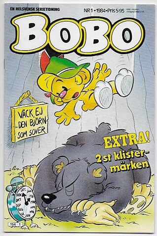 Bobo 1984 Nr 1 NM- med Klistermärken