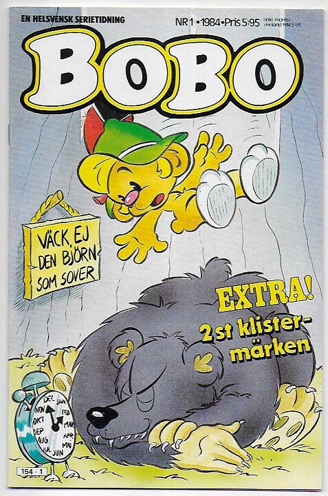 Bobo 1984 Nr 1 NM- med Klistermärken