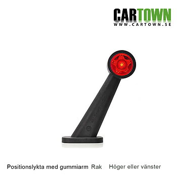 Positionslampa med gummiarm Hö/Vä Rak