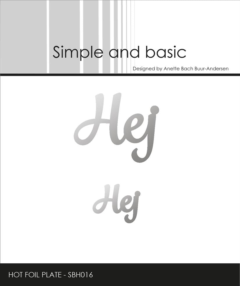 Simple and Basic Hot Foil Plate -Hej