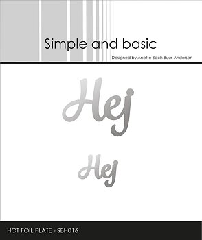 Simple and Basic Hot Foil Plate -Hej