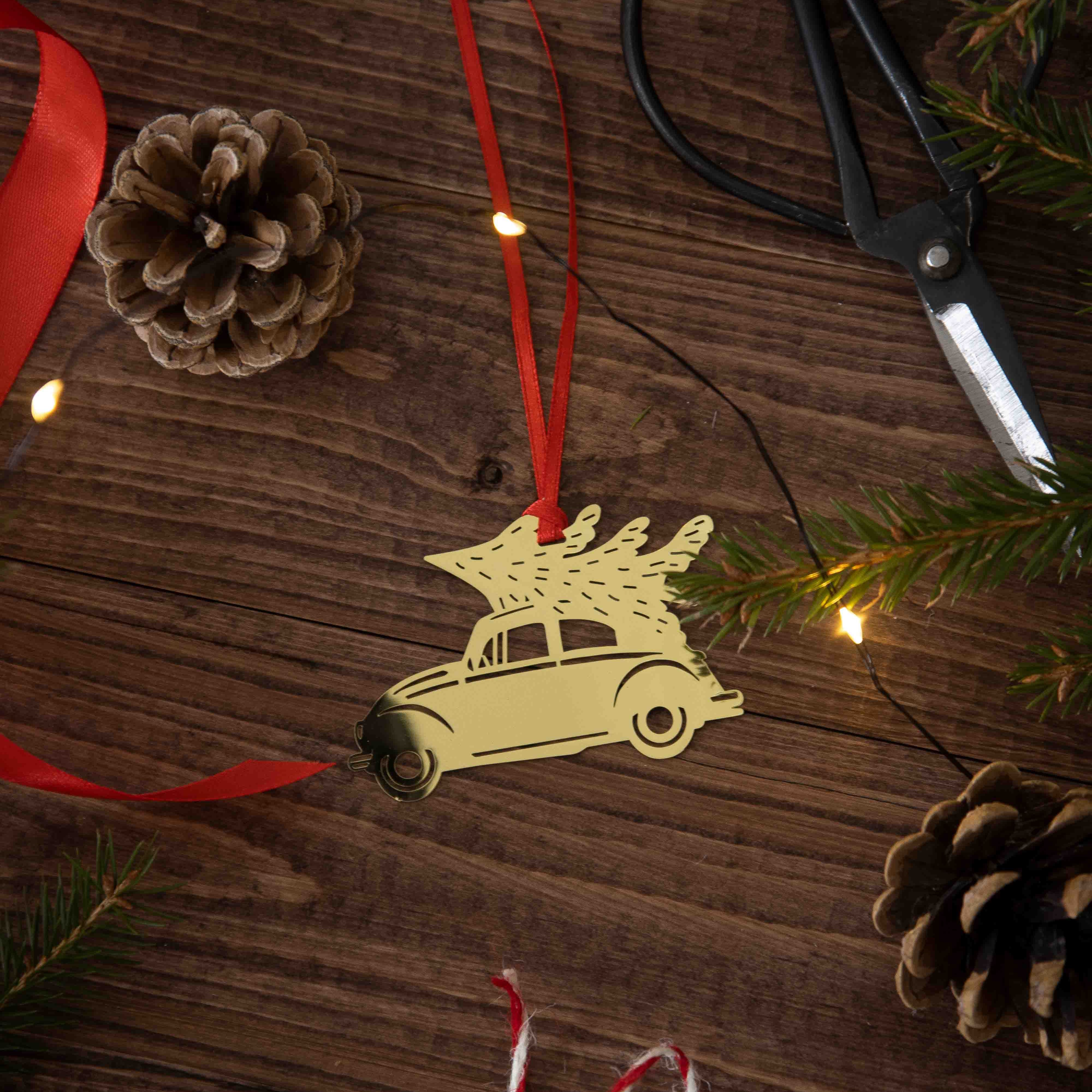 Metallhänge xmas car