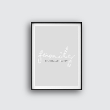 Family Poster - Personliga namn
