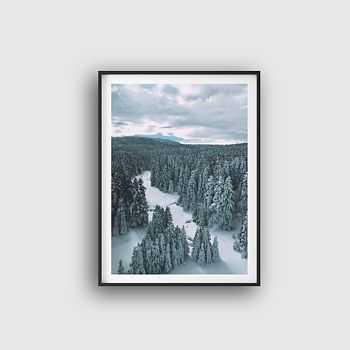 Winter landscape poster