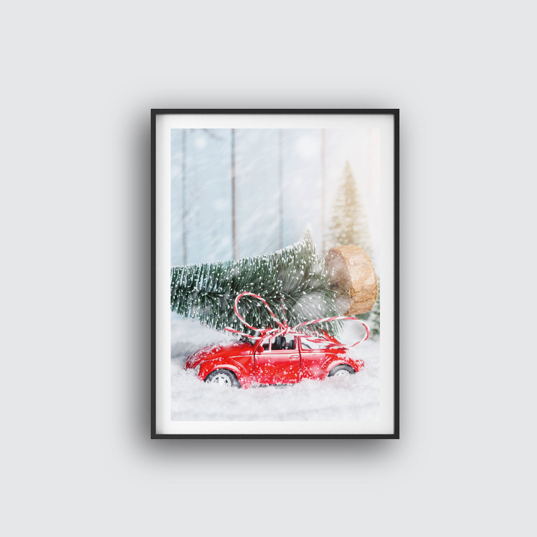 Christmas car poster
