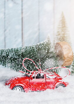 Christmas car poster