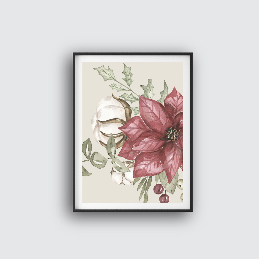 Red flower poster