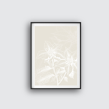 White flower poster