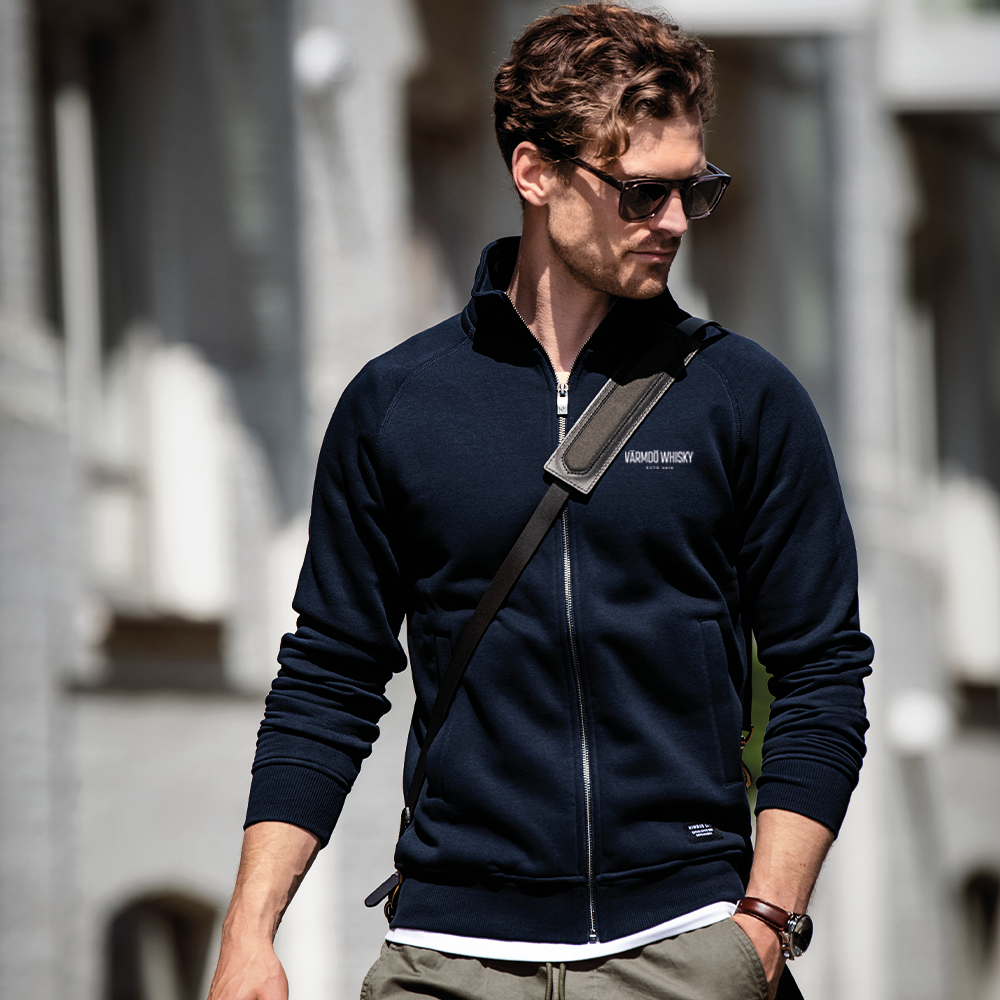 VW Zip Cardigan Navy - 3
