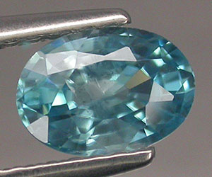 1,11 ct brillante hermosa piedra preciosa de circón azul natural ovalada - 3