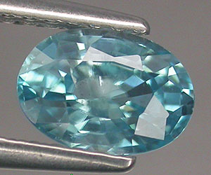 1,11 ct brillante hermosa piedra preciosa de circón azul natural ovalada