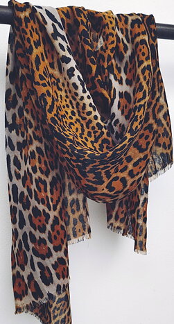 Leopard supermjuk ullsilkesjal
