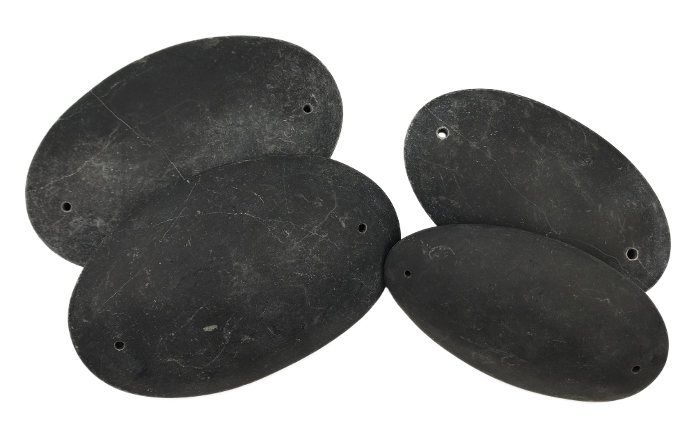 Massage Tools Stone - Oval with Holes - 4 Pack