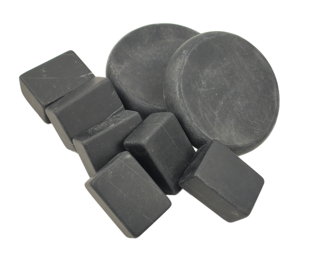 Massageverktyg Sten - Kub och Rund - 24 pack