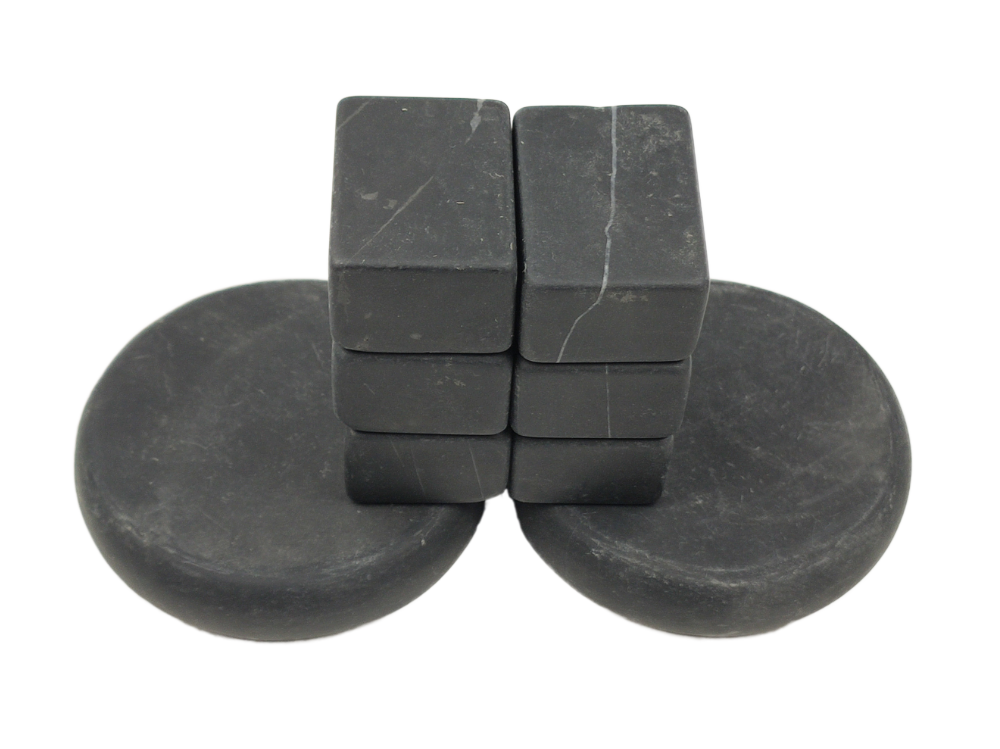 Massageverktyg Sten - Kub och Rund - 24 pack - 3