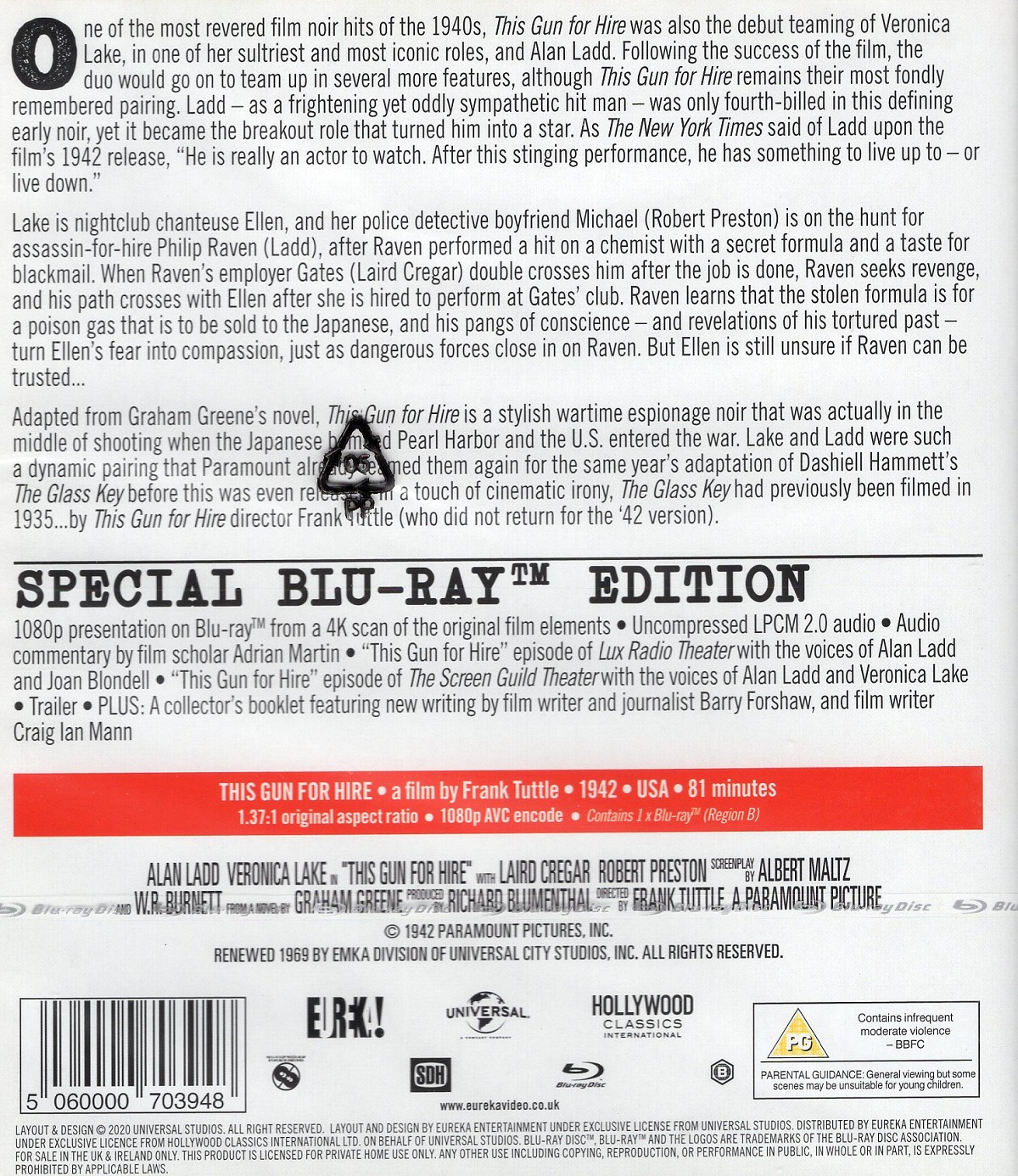 This Gun For Hire (ej svensk text) (Blu-ray) - 2