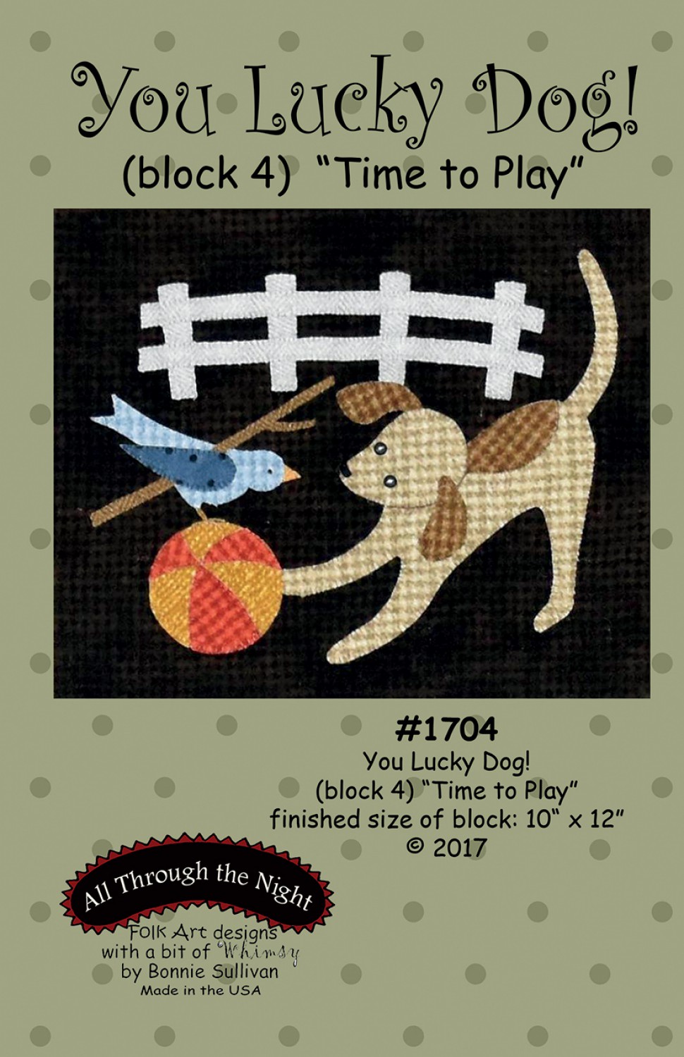 Mönster: You Lucky Dog 4 "Time to Play" Block of the Month