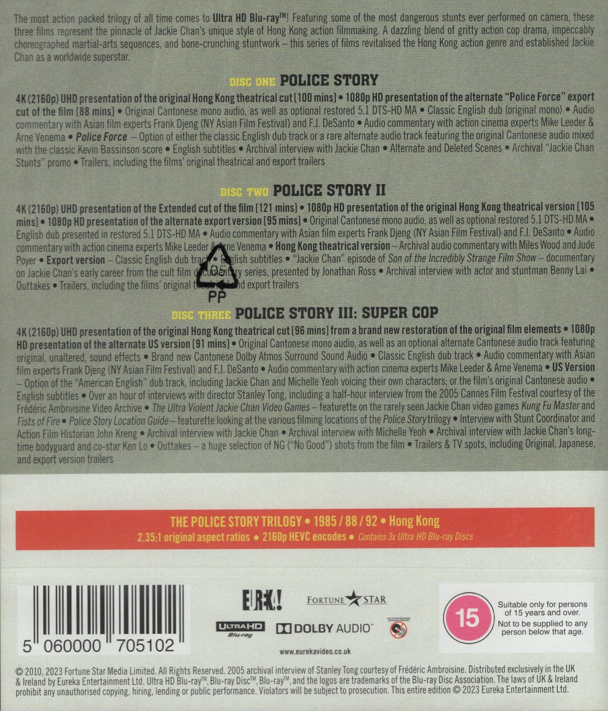 The Police Story Trilogy (ej svensk text) (4K Ultra HD) - 2