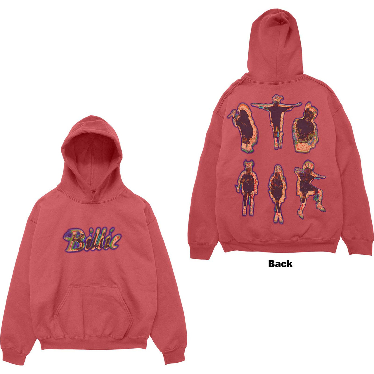 Billie Eilish Unisex Pullover Hoodie: Silhouettes (Back Print) (XX-Large)