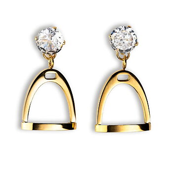 Stirrup Earrings Gold 