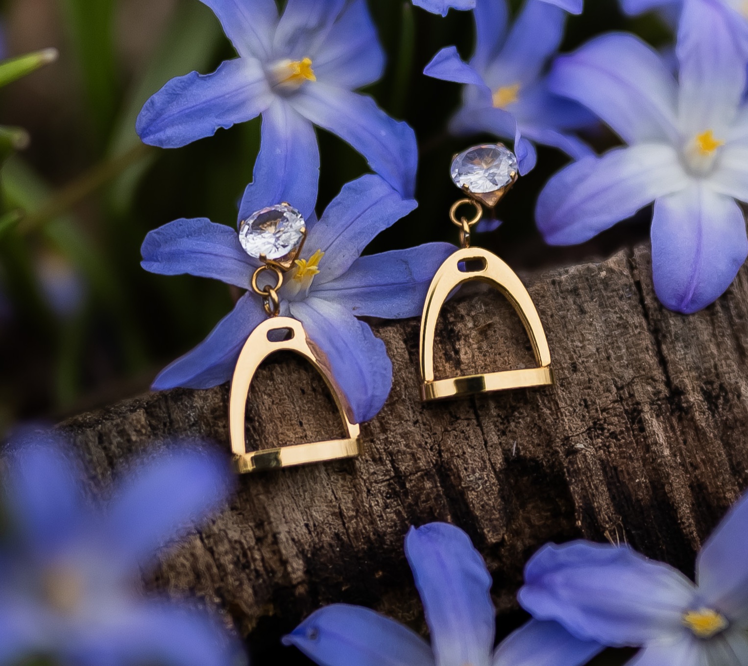 Stirrup Earrings Gold  - 6