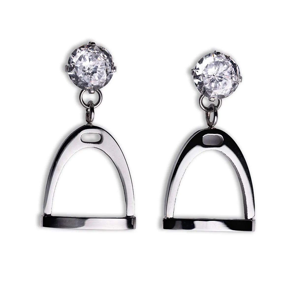 Stirrup Earrings Silver