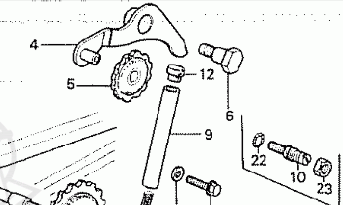 Pivot tensioner - Honda original - 2