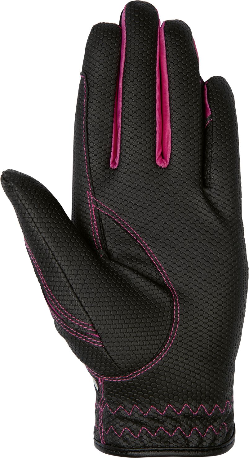 RIDHANDSKAR FASHION SVART/ROSA - 2