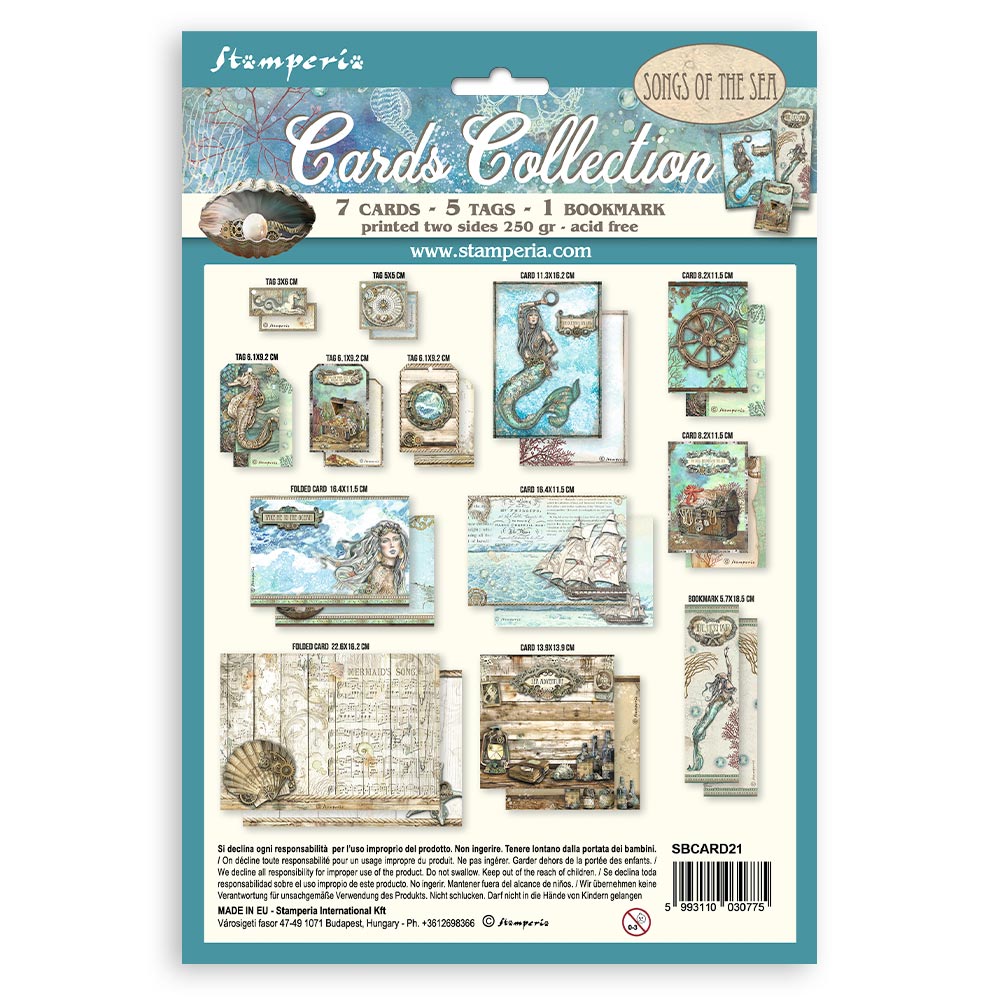 Stamperia -  Cards Collection - Songs of the Sea - 2