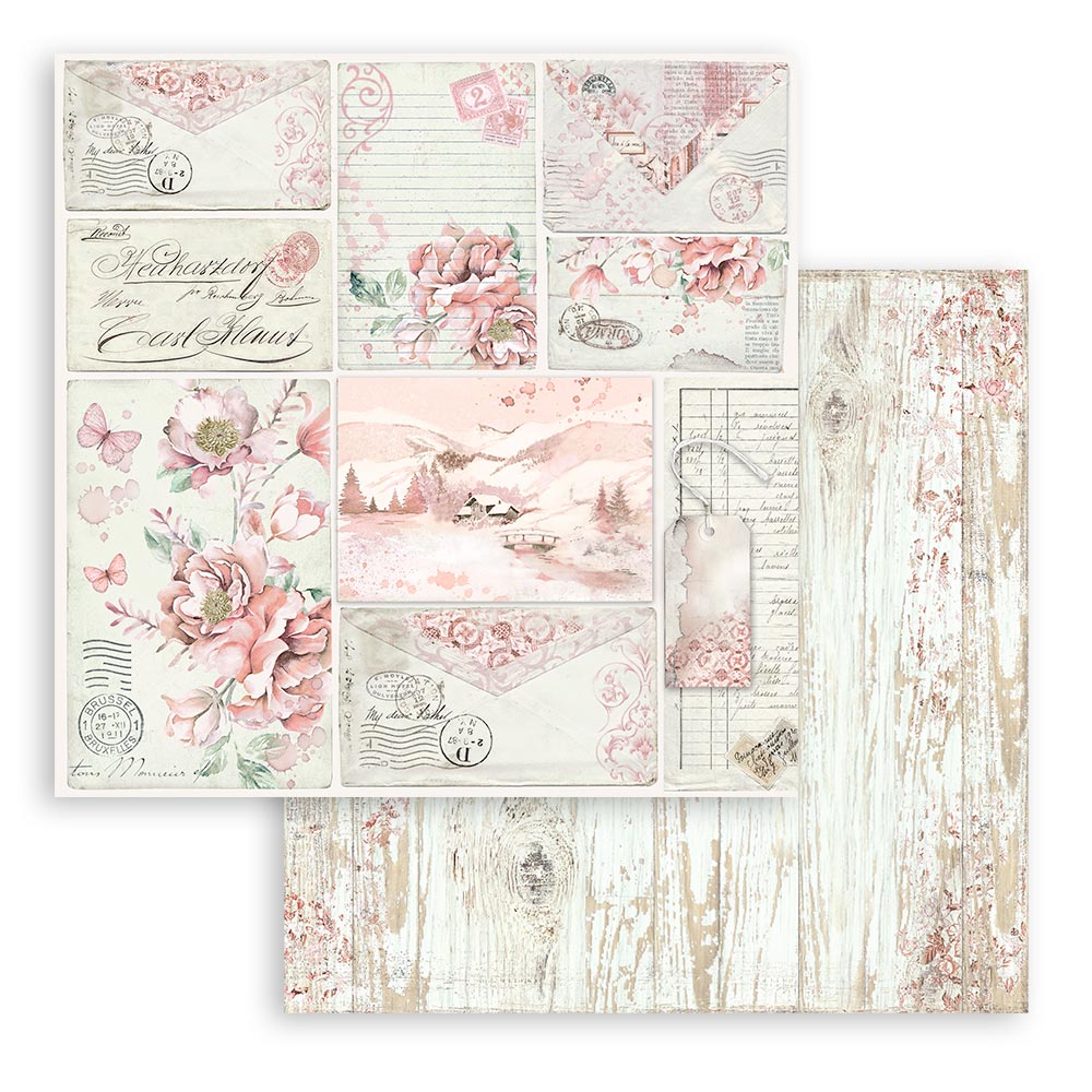 Stamperia - Roseland - 10 olika dubbelsidiga ark 12x12" - 7