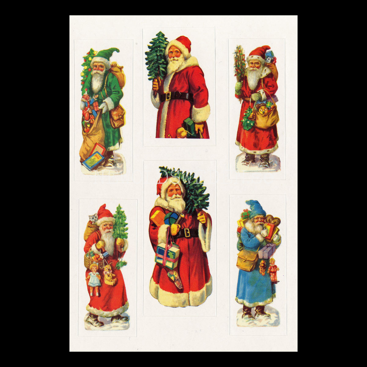 Old-Time SANTA CLAUS Vintage Stickers 24 stycken - 955 - 4