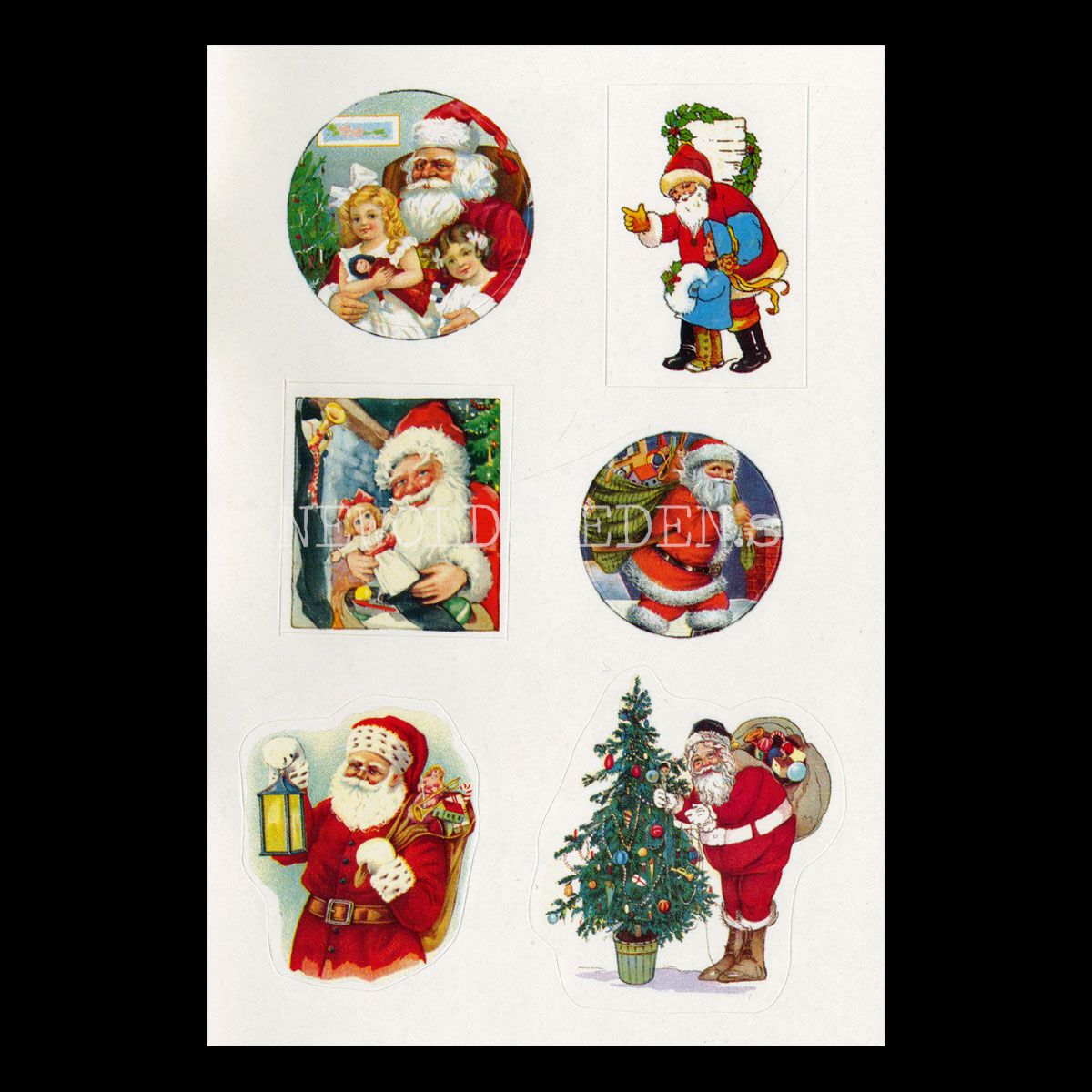 Old-Time SANTA CLAUS Vintage Stickers 24 stycken - 955 - 3