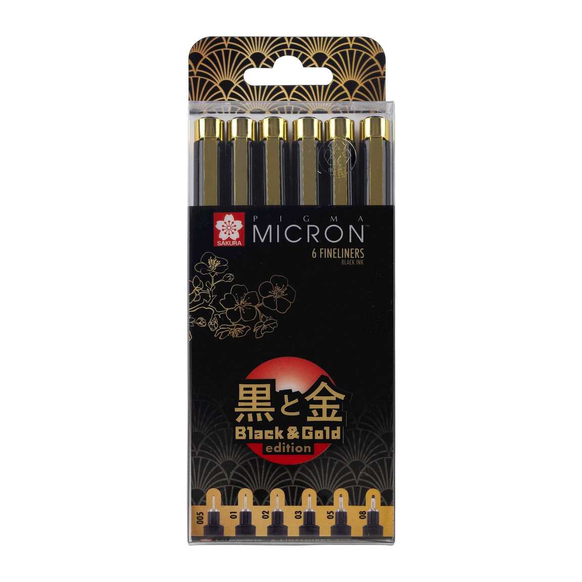 Sakura Pigma Micron Black & Gold Edition Set 6