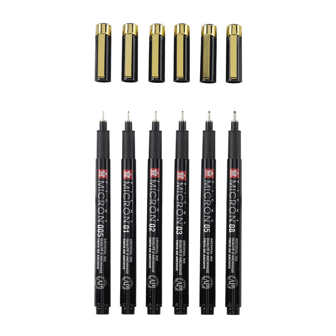 Sakura Pigma Micron Black & Gold Edition Set 6 - 2