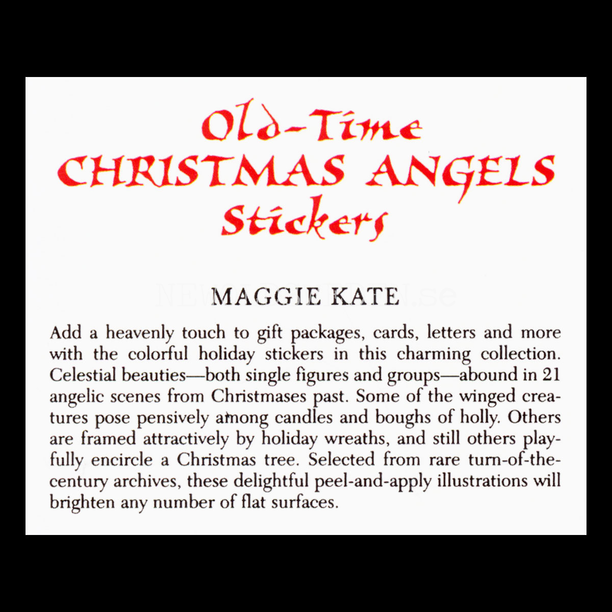 Old-Time CHRISTMAS ANGELS Vintage Stickers 21 pieces - 955 - 7