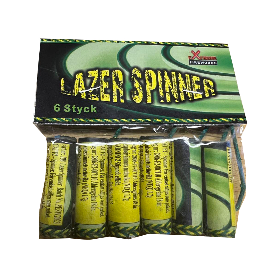 Laser Spinners (6st) Fyverkeri outlet Billigast i Sverige?