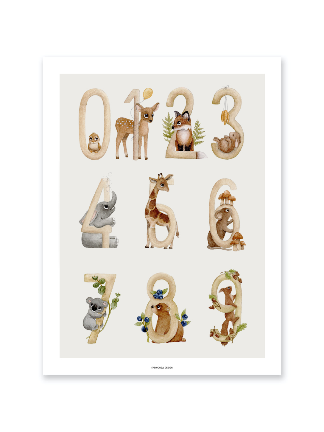 The animal number board