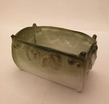 Rectangular vase small in porcelain antique