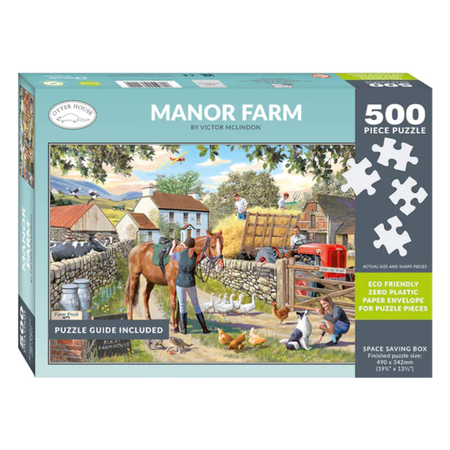 Jigsaw Puzzle Otter House Horse Motif Manor Farm 500 Pieces