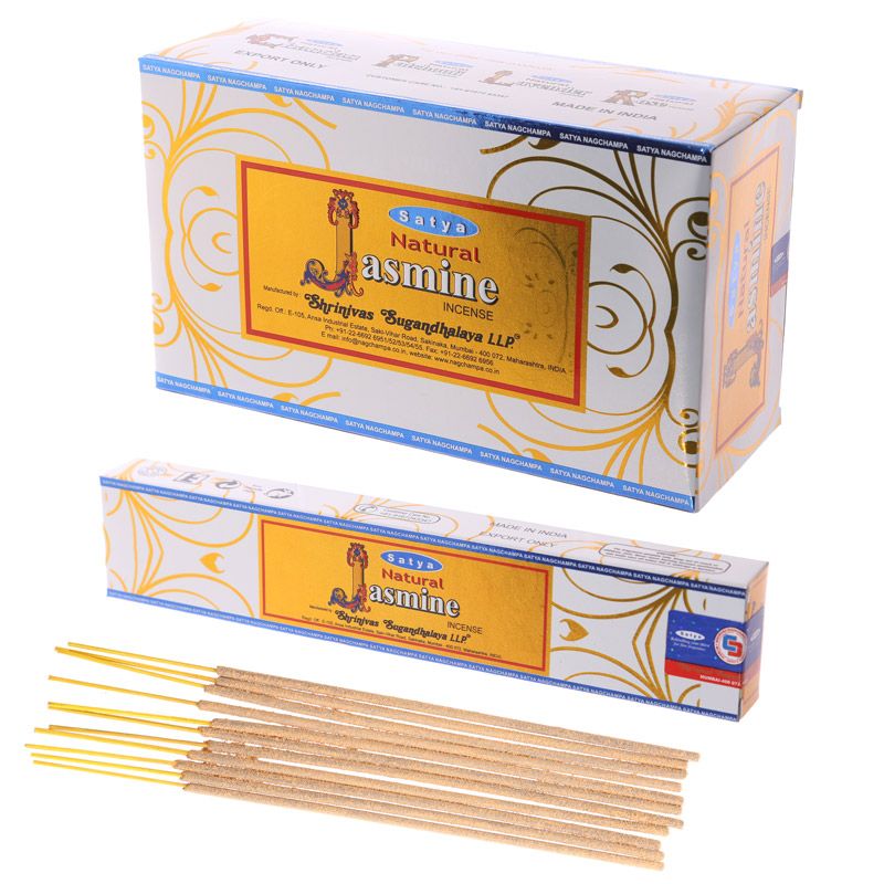 Satya Jasmin, Natural Rökelse Stickor 15g - 3