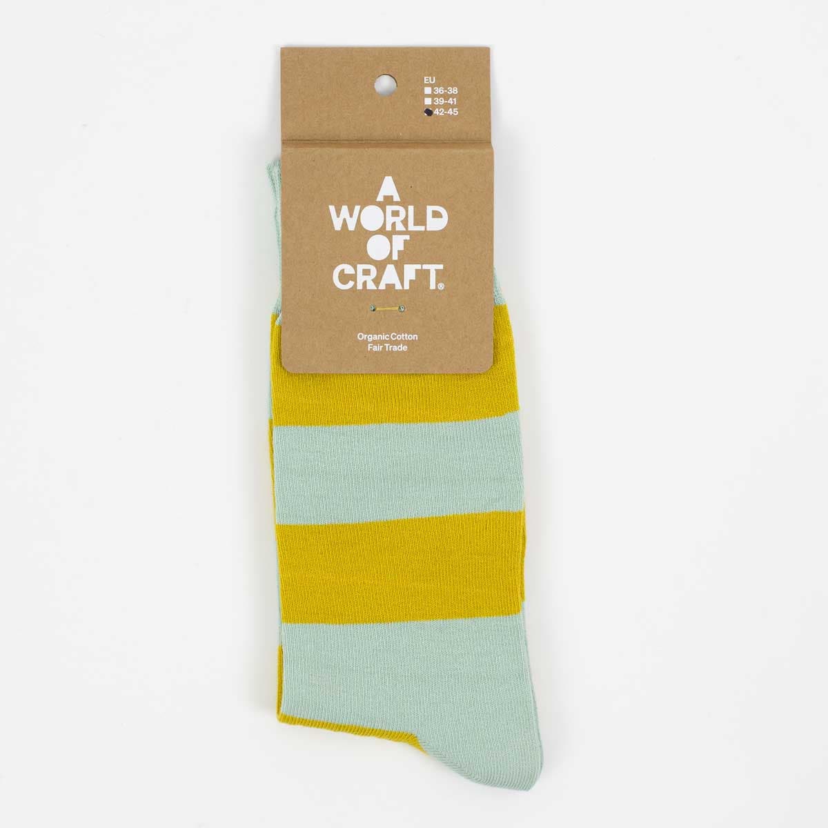 Strumpor senap/turkos, A World of Craft - 3
