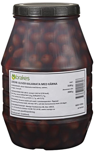 Kalamata Svarta Oliver 3100g Kalamata